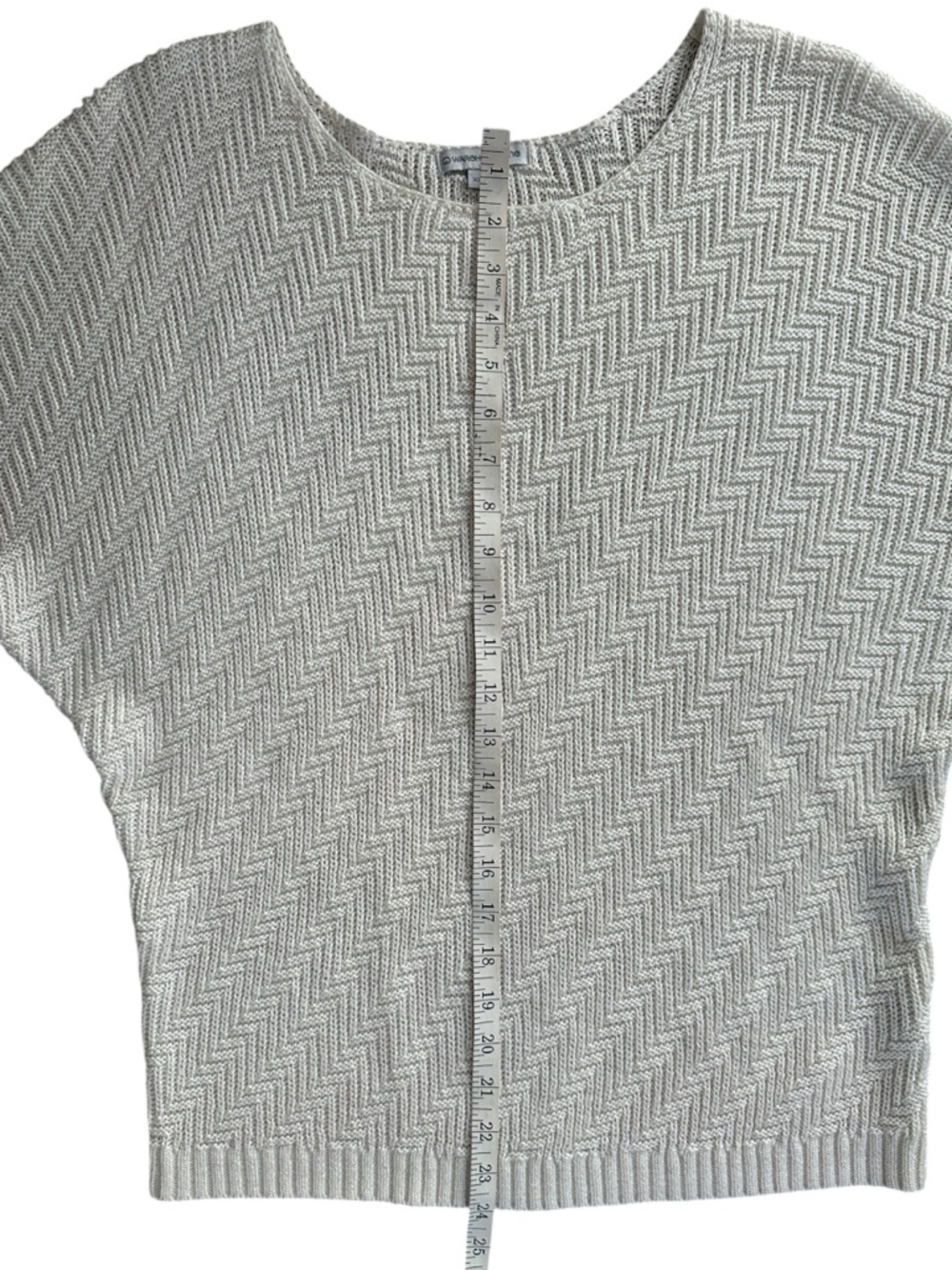 Warehouse One Cream Knit Dolman Sleeve Sweater | Silver Thread | XL - Picture 5 of 11